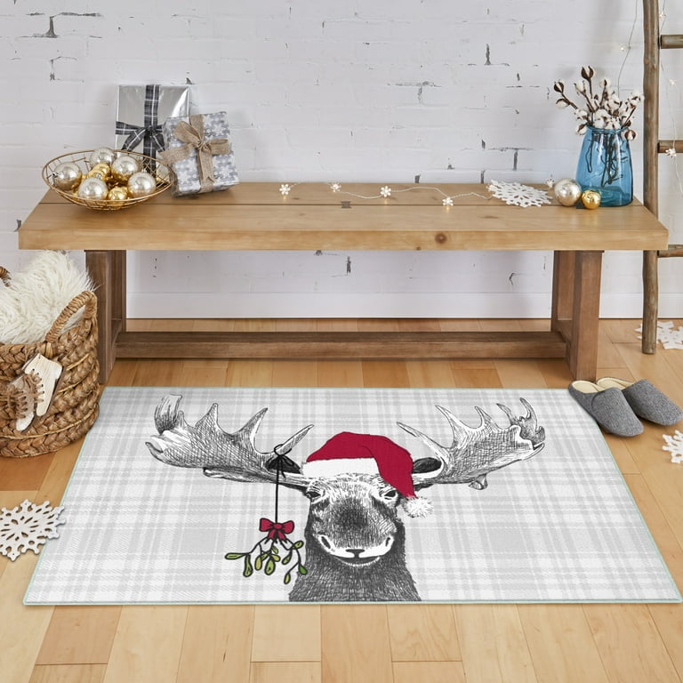 Mohawk Home Prismatic Holiday Moose Grey 2' 6 x 4' 2