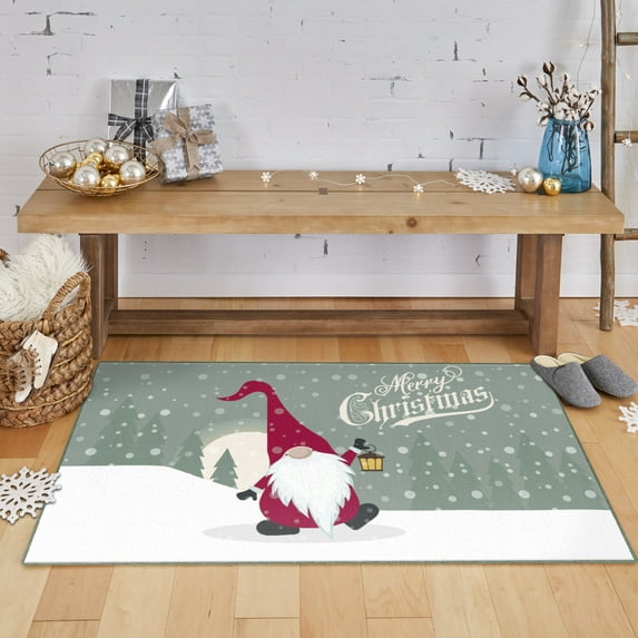 Mohawk Home Prismatic Merry Gnome Multi Contemporary Theme Christmas Precision Printed Scatter, 2'x3'4", Green