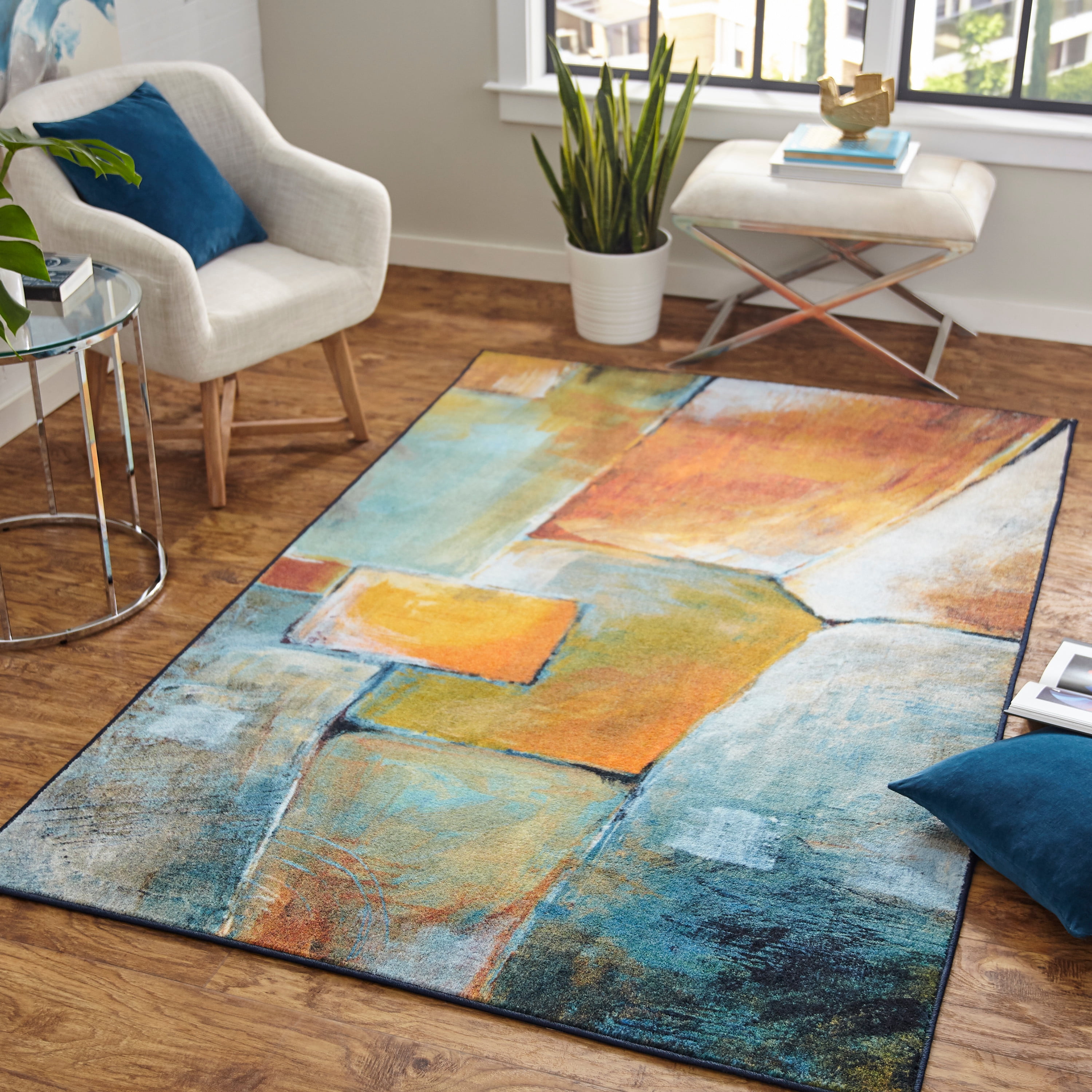 Mohawk Home Prismatic Painted Blocks Multi Contemporary Abstract ...