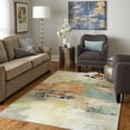 thumbnail image 1 of Mohawk Home Prismatic Painted Gaze Metropolitan Contemporary Abstract Precision Printed Area Rug, 5'x8', Yellow & Tan, 1 of 6