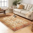 thumbnail image 1 of Mohawk Home Prismatic Scarlett Gold Traditional Ornamental Oriental Precision Printed Area Rug, 5'x8', Gold & Red, 1 of 5