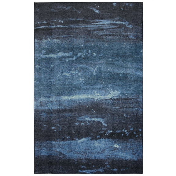 Mohawk Home Prismatic Sidney Navy Contemporary Abstract Precision Printed Area Rug, 5'x8', Navy