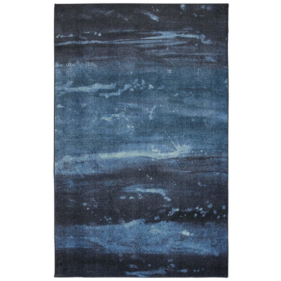Mohawk Home Prismatic Sidney Navy Contemporary Abstract Precision Printed Area Rug, 8'x10', Navy