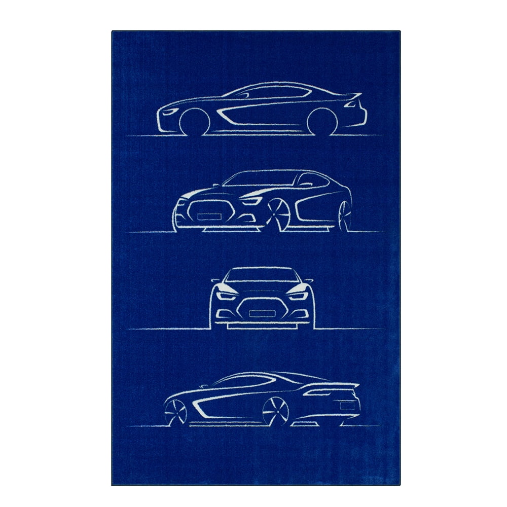 Mohawk Home Profiles Printed Indoor Area Rug in Blue, 5'x8'