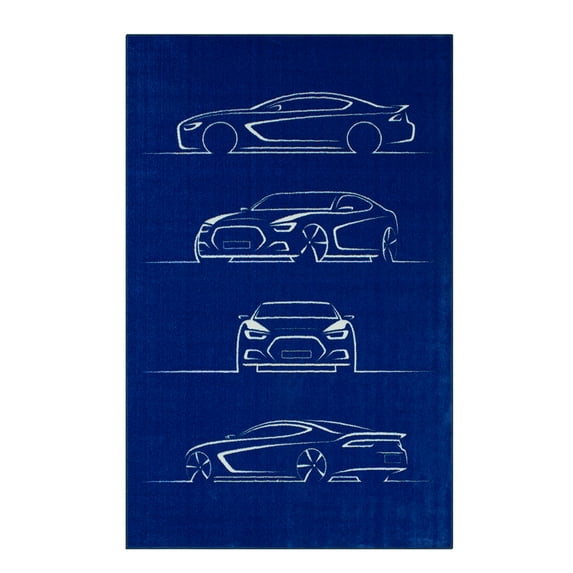 Mohawk Home Profiles Printed Indoor Area Rug in Blue, 5'x8'