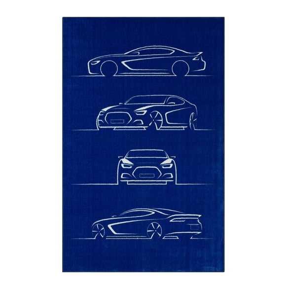 Mohawk Home Profiles Printed Indoor Area Rug in Blue, 5'x8'