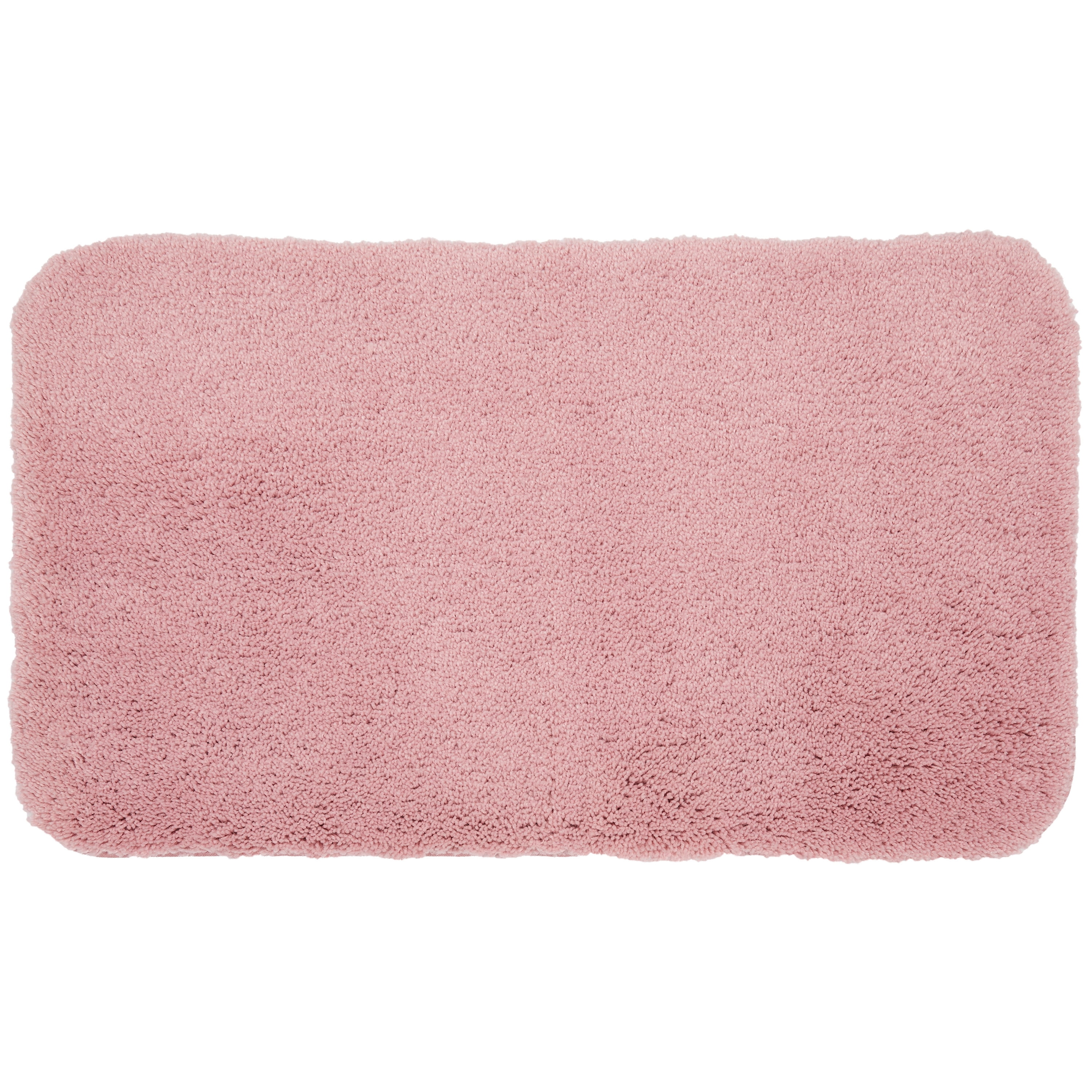 Dusty Pink Soft Plush Rectangle Bath Mat for Powder Room
