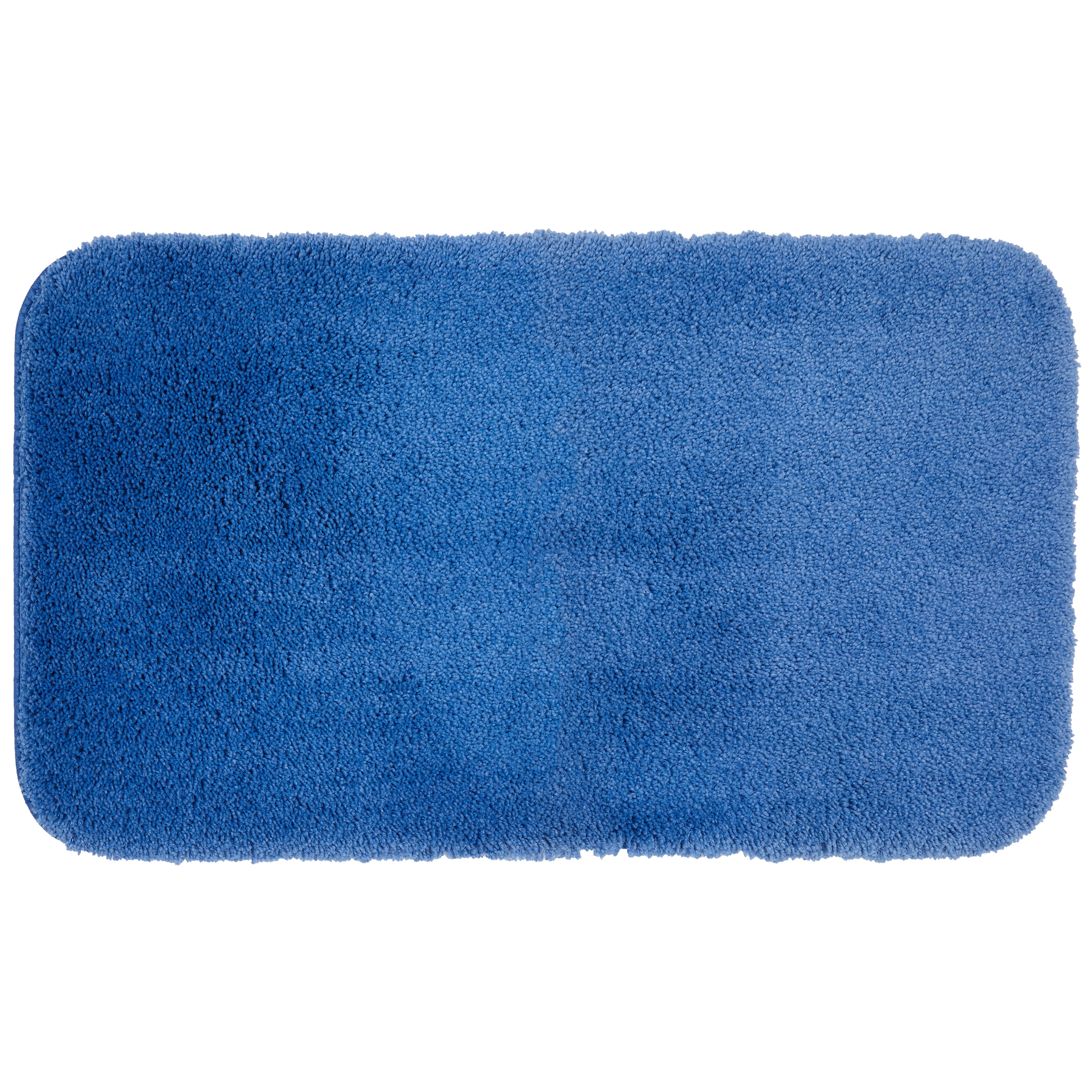 Soft Plush Blue Nylon Bath Rug, 2'x3'4"