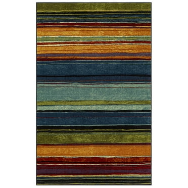 Mohawk Home Rainbow Indoor Striped Area Rug, Multi, 5' x 8'