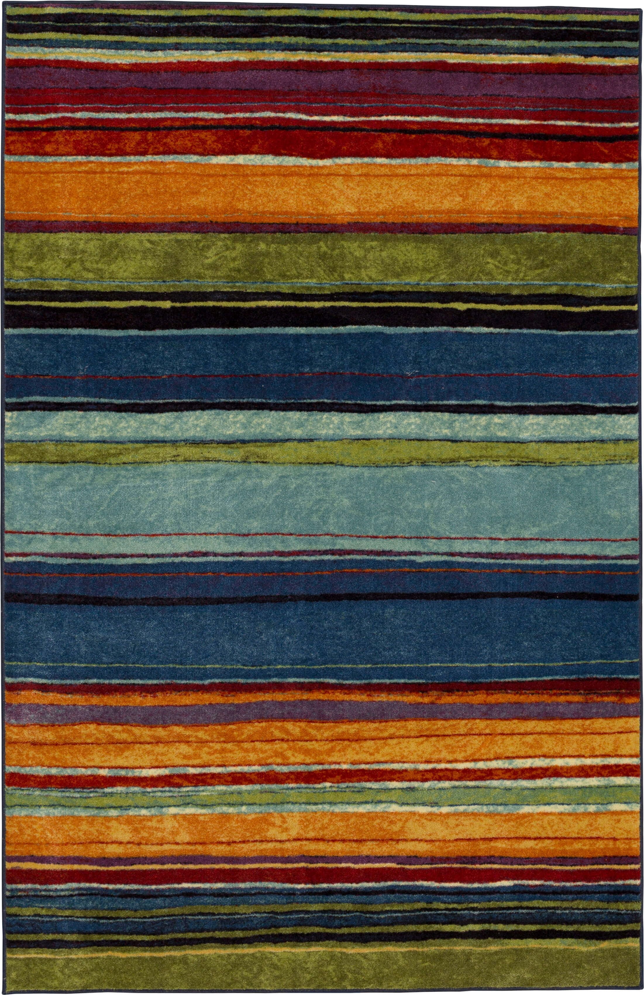 Mohawk Home Rainbow Multi Low Pile Non-Slip Stain/Fade Resistant Indoor Area Rug, 5' x 8'