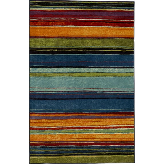 Mohawk Home Rainbow Multi Low Pile Non-Slip Stain/Fade Resistant Indoor Area Rug, 5' x 8'