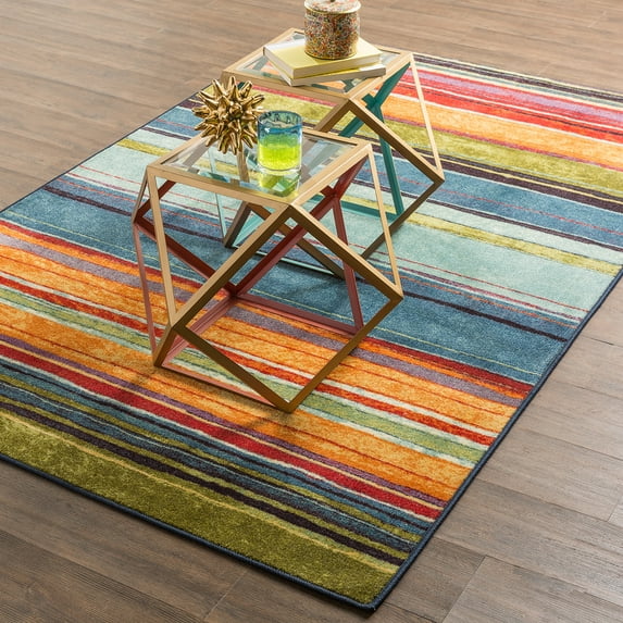 Mohawk Home Rainbow Indoor Striped Area Rug, Multi, 7' 6" x 10'