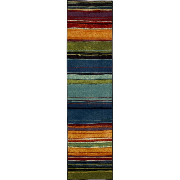 Mohawk Home Rainbow Multi Low Pile Non-Slip Stain/Fade Resistant Indoor Area Rug, 2' x 8'