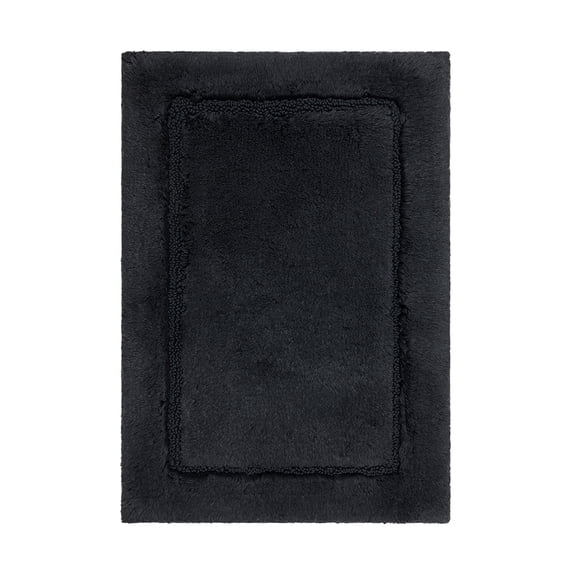 Mohawk Home Regency Plush Stain/Fade Resistant Non-Slip Machine Washable Bath Mat, Charcoal, 1' 9" x 2' 10"