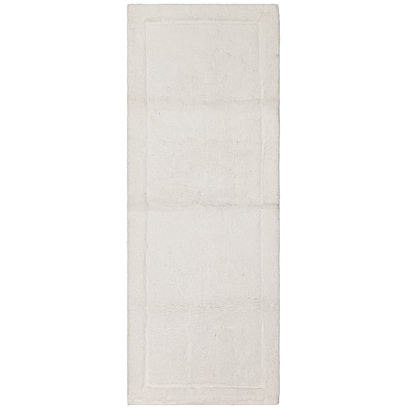 Mohawk Home Regency Plush Stain/Fade Resistant Non-Slip Machine Washable Bath Mat, White, 2' x 5'
