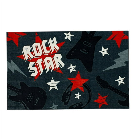 Mohawk Home Rock Star Printed Indoor Area Rug in Red, 8'x10'