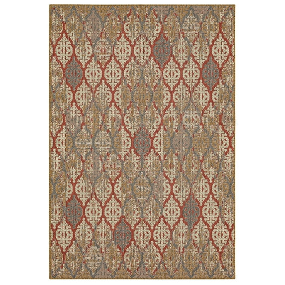 Mohawk Home Ronda Outdoor Area Rug, Rust, 4' x 5' 6"