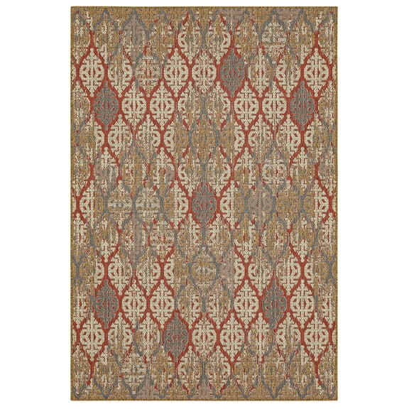 Mohawk Home Ronda Outdoor Area Rug, Rust, 4' x 5' 6"