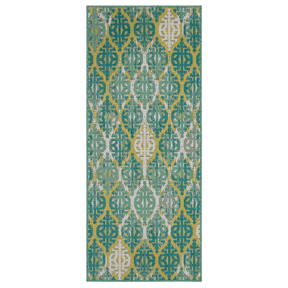 Mohawk Home Ronda Outdoor Area Rug, Teal, 2' 6" x 6'