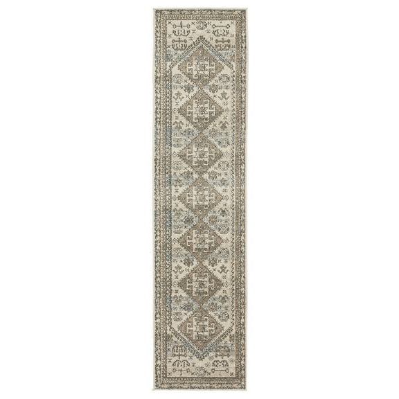 Mohawk Home Rosebery Indoor Southwestern Area Rug, Grey, 1'11" x 3'