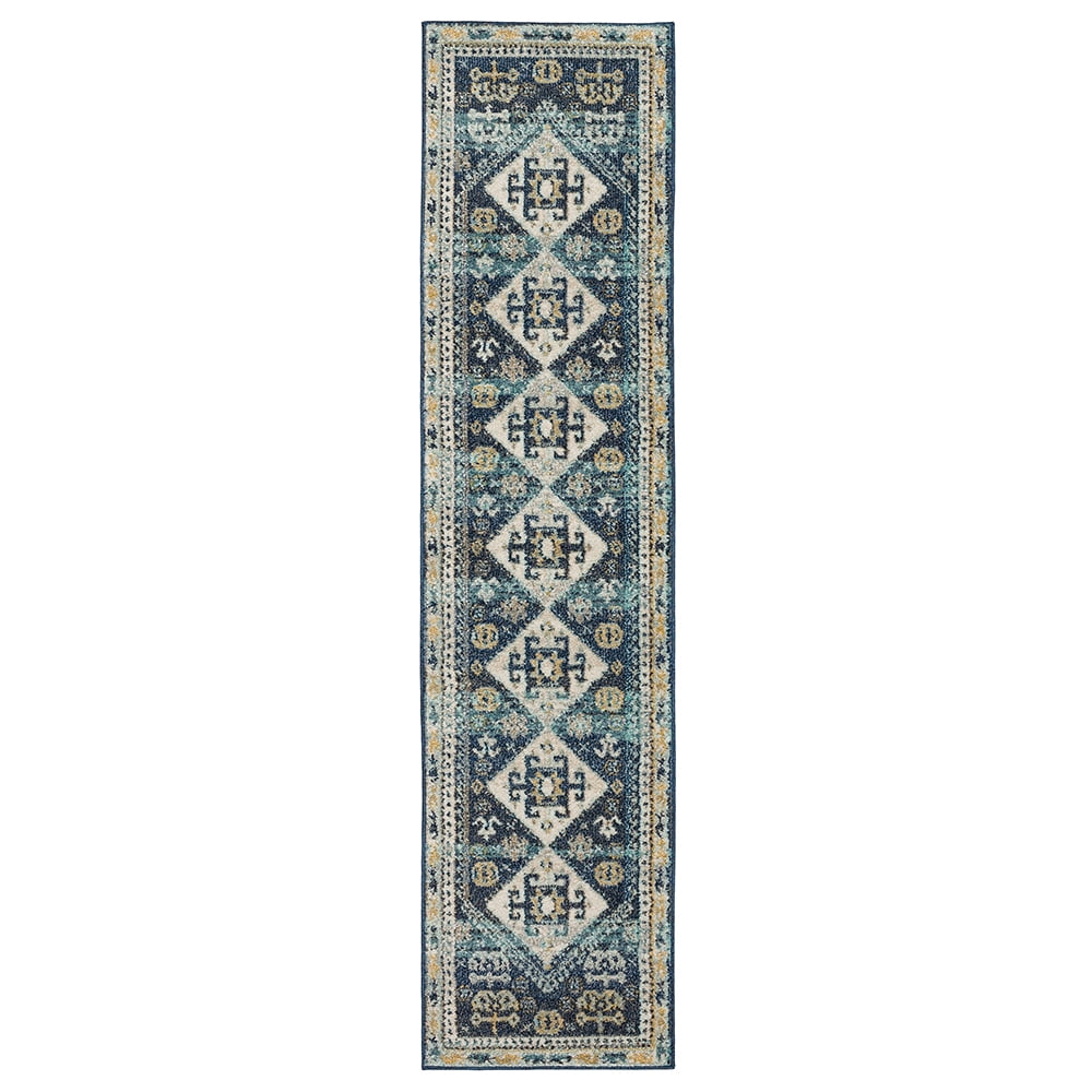 Mohawk Home Rosebery Indoor Southwestern Runner Rug, Blue, 1'11" x 10'