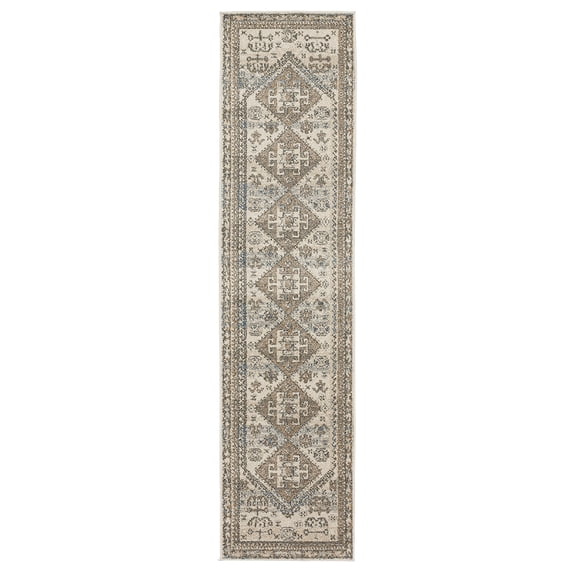 Mohawk Home Rosebery Indoor Southwestern Runner Rug, Grey, 1'11" x 10'