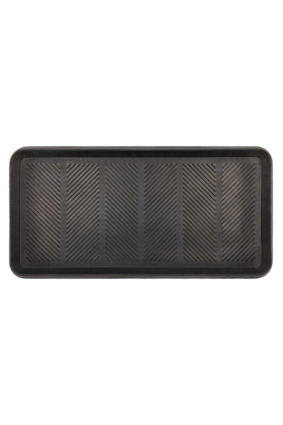Rubber Boot Tray, Black, 1' 4" x 2' 8"
