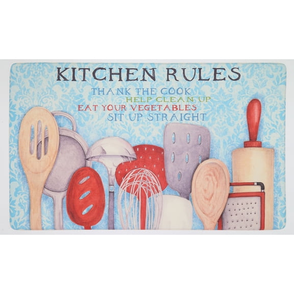 Mohawk Home Rules with Utensils Dri- Pro Comfort Kitchen Mat, 18" x 30"