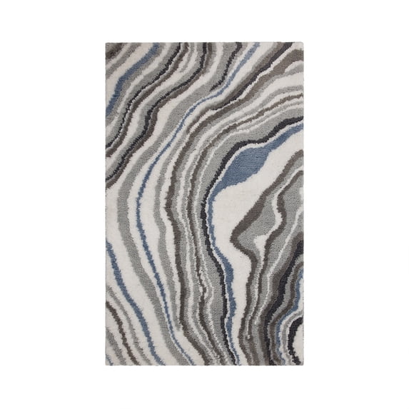 Mohawk Home Serpentine Bath Mat, Blue Fog, 1' 9" x 2' 10"