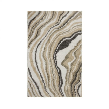 Mohawk Home Serpentine Bath Mat, Taupe, 2' x 5'