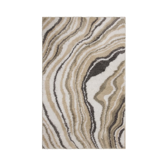 Mohawk Home Serpentine Bath Mat, Taupe, 2' x 5'