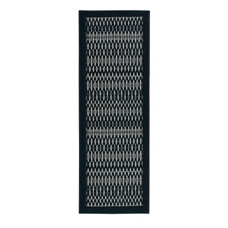 Mohawk Home Silvestre Border Indoor Runner Rug, Dark Blue, 20" x 34"