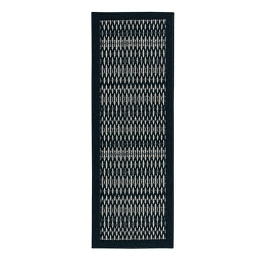 Mohawk Home Silvestre Border Indoor Runner Rug ,Dark Blue, 20" x 60"