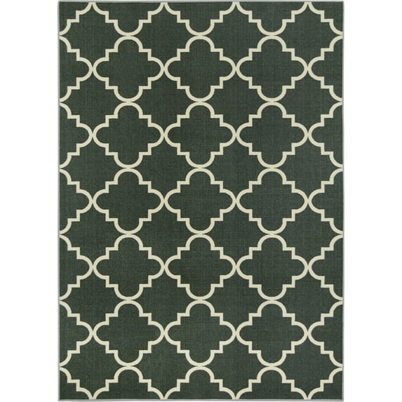 Mohawk Home Soho Fancy Trellis Garden Printed Area Rug, 6'x9', Green
