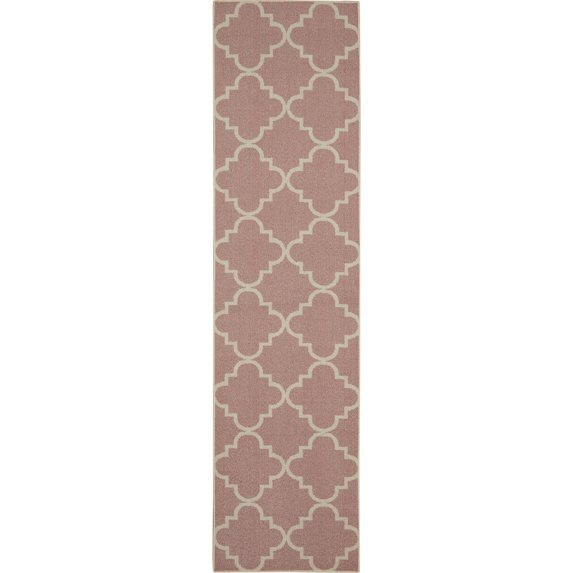 Mohawk Home Soho Fancy Trellis Pink Printed Runner, 2'x8', Pink