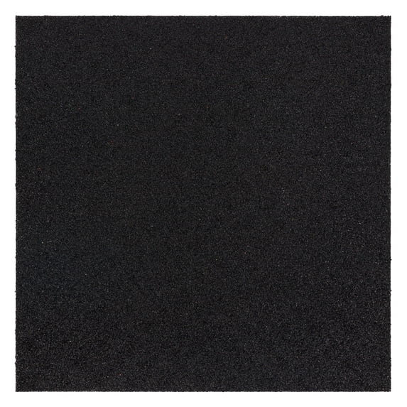 Mohawk Home Solid All Purpose 1/2" Non Skid Heavy Duty Rubber Floor Mat Pebble, Black, 2' x 2'