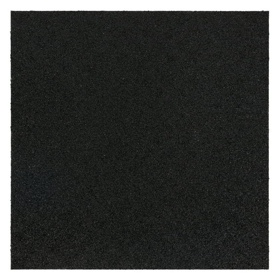 Mohawk Home Solid All Purpose 1/2" Non Skid Heavy Duty Rubber Floor Mat Pebble, Black, 2' x 2'