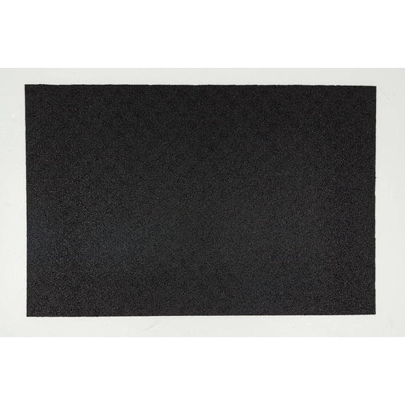 Mohawk Home Solid All Purpose 1/2" Non Skid Heavy Duty Rubber Floor Mat Pebble, Black, 2' x 3'