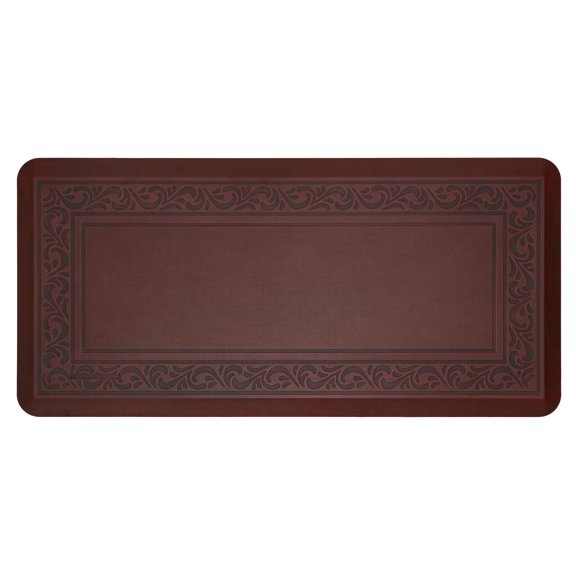 Mohawk Home Solid Atrium Scroll Tempur-Pedic Anti-Fatigue Non-Slip Cushioned 3/4" Thick Kitchen Floor Mat, Red, 1'8" x 3'6"