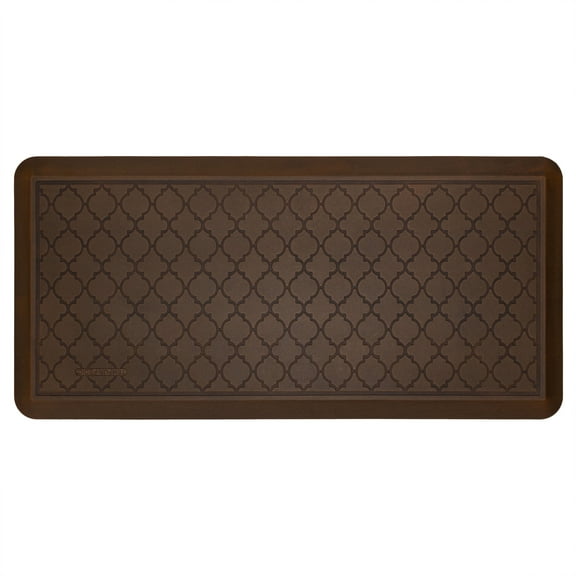 Mohawk Home Solid Lattice Tempur-Pedic Anti-Fatigue Non-Slip Cushioned 3/4" Thick Kitchen Floor Mat, Brown, 1'8" x 3'6"