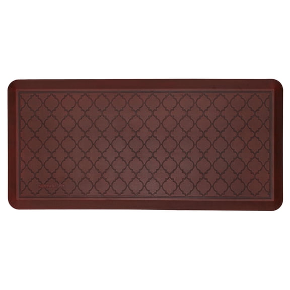 Mohawk Home Solid Lattice Tempur-Pedic Anti-Fatigue Non-Slip Cushioned 3/4" Thick Kitchen Floor Mat, Red, 1'8" x 3'6"