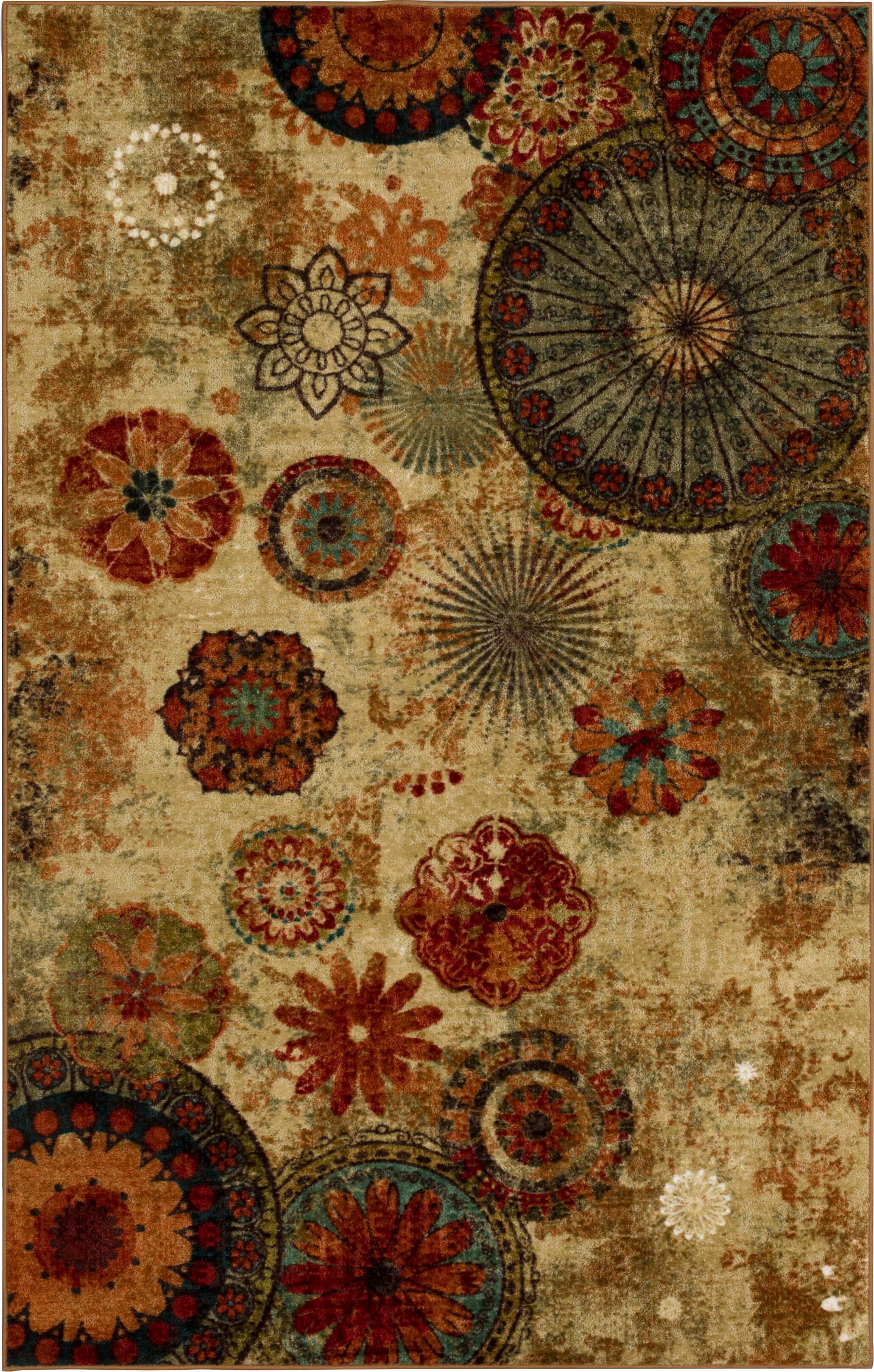 Mohawk Home Caravan Medallion Multi Low Pile Non-Slip Stain/Fade Resistant Indoor Area Rug, 7' 6" x 10'