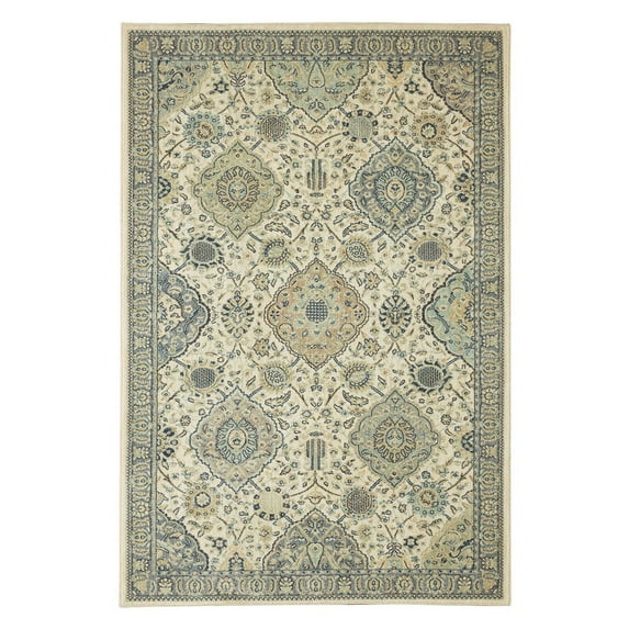 Mohawk Home Studio Salween Blue Woven Area Rug, 8'x10', Cream & Blue