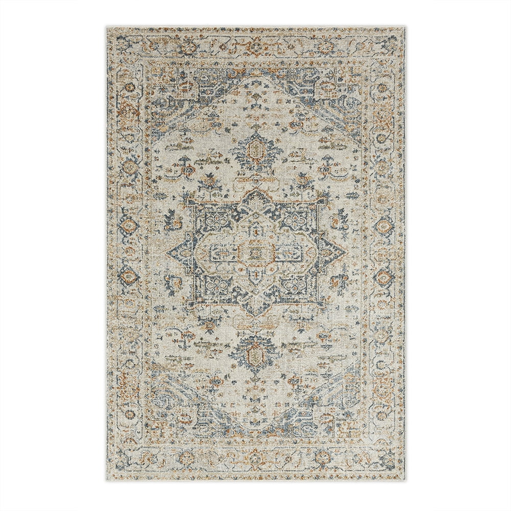 Mohawk Home Sultan Floral Indoor Polyester Area Rug, Cream, 6' x 9'