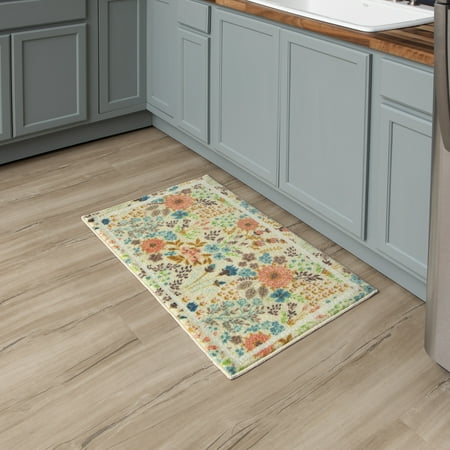 Mohawk Home Summer Floral Precision Printed Kitchen Rug, Multi, 2' X 3' 4"