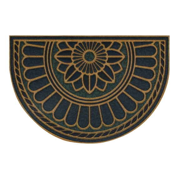 Mohawk Home Swirl Style Outdoor Polyester Door Mat, Denim, 2' X 3'