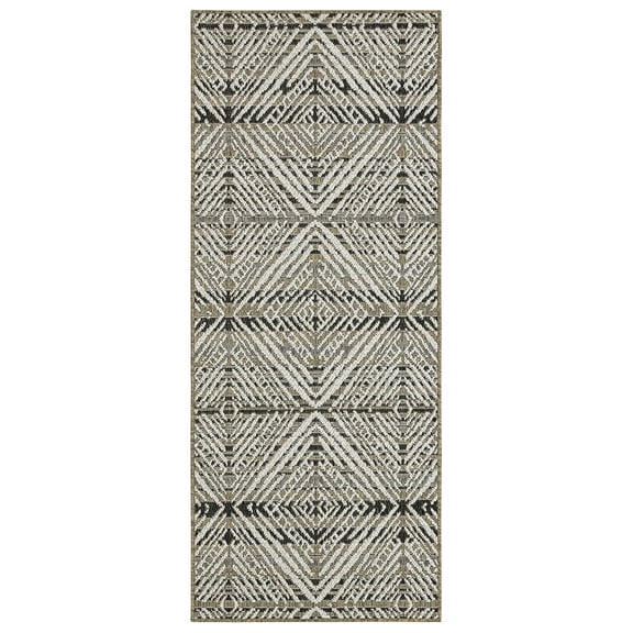 Mohawk Home Taos Geometric Outdoor Area Rug, Dark Grey, 2' 6" x 6'