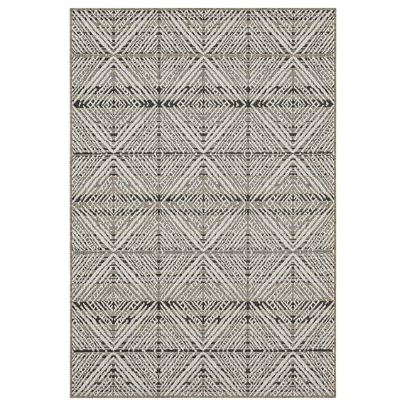 Mohawk Home Taos Geometric Outdoor Area Rug, Dark Grey, 5' 3" x 7' 6"