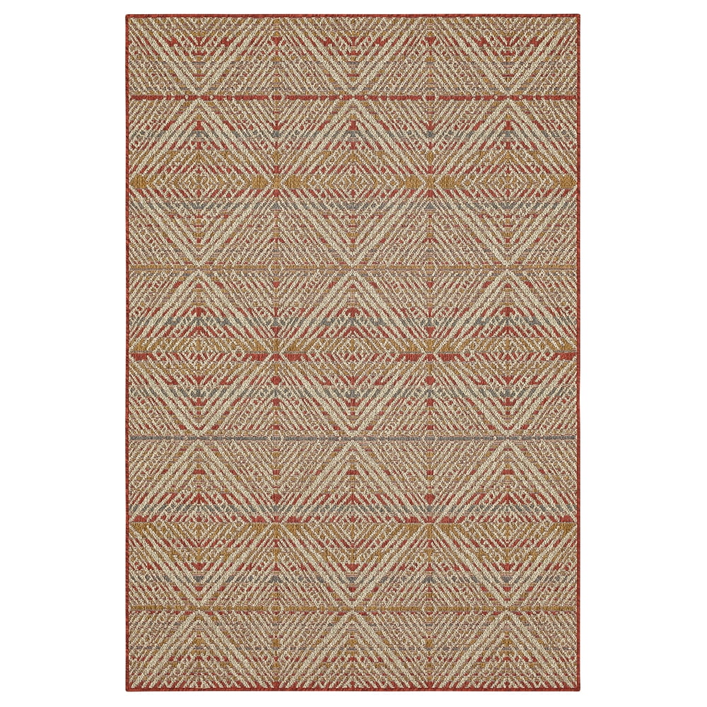 Mohawk Home Taos Geometric Outdoor Area Rug, Rust, 10' x 13'