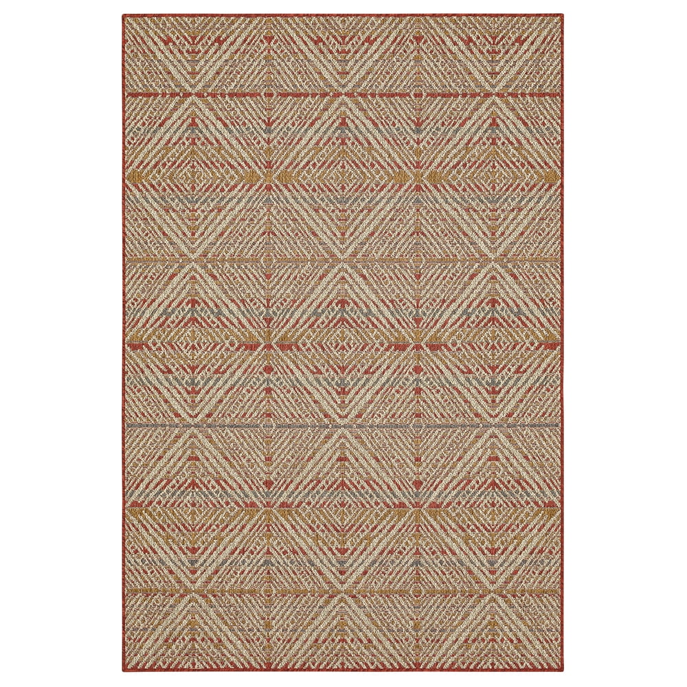 Mohawk Home Taos Geometric Outdoor Area Rug, Rust, 5' 3" x 7' 6"
